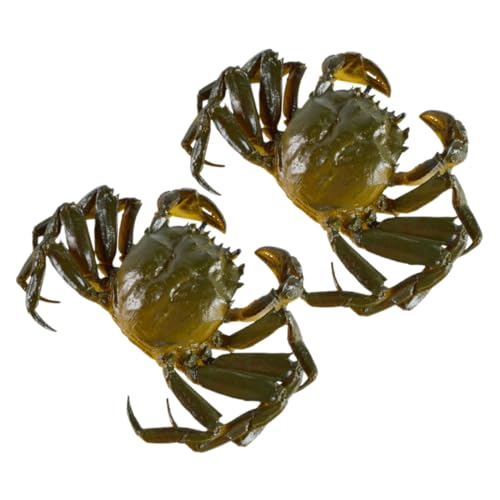 ibasenice 2st Simulierte Haarige Krabbe Tentakel Krabbencracker Tank Tierfiguren Krabbenspielzeug Essen Dekorationen Für Aquarien Qualle Krabbenbeine Partyspielzeug PVC von ibasenice