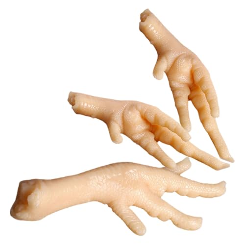 ibasenice 2st Simuliertes Hühnerfußmodell Hühnerflügelverzierung Künstliche Nahrungsmittel Zur Ausstellung Hühnerflügelspielzeug Realistisches Spielfutter Flickin Chicken-Spiel Beige PVC von ibasenice