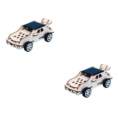 ibasenice 2st Solare Autos Kinderpuzzle Spielset Für Kinder 3D-Puzzles Für Kinder Roboterspielzeug Für Kinder Zusammengebaute Modelle Kinderautospielzeug Student Wagen Spielzeugauto von ibasenice