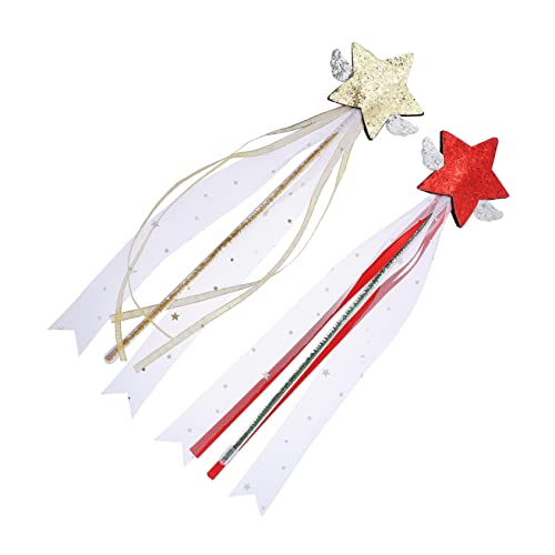 ibasenice 2st Zauberstab Grünes Tutu Märchenkostüm Fee Aufdecken Ballettröckchen Mädchen Party Dekorationen Frauen Kostüme Star Fairy Zauberstäbe Sticks Plastik von ibasenice