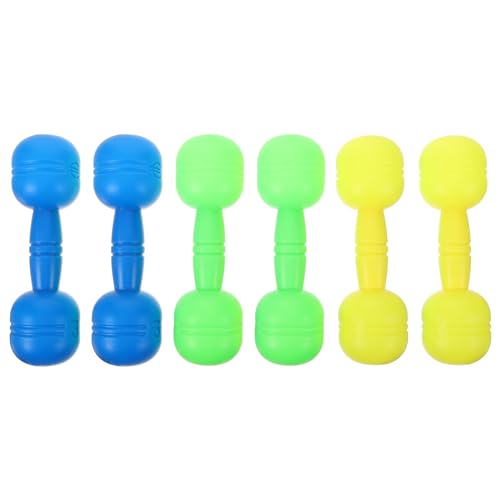 ibasenice 3 Paare Kinderhantel Gewichte Babyspielzeug Konstruktionsspielzeug Bausätze Kleinkinder Turnen turngeräte für jucarii pentru copii Handgewicht versorgen PVC von ibasenice