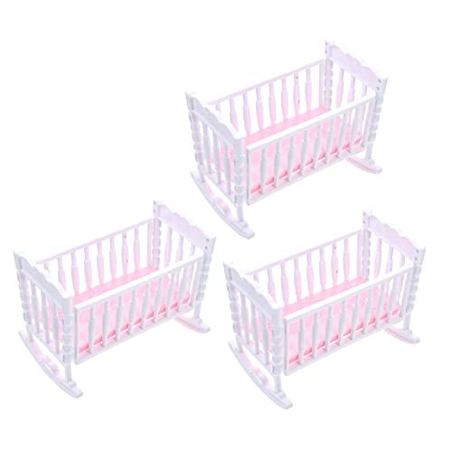 ibasenice 3 STK Doll Shaker Zubehör puppenbett Puppenbettchen Puppenbett Plastikspielzeug Puppenbett Kinderzimmer Puppenwiegenspielzeug Modell Einer Puppenwiege aus Kunststoff Weiß ibasenice 3 STK Doll Shaker Zubehör puppenbett Puppenbettchen Puppenbett Plastikspielzeug Puppenbett Kinderzimmer Puppenwiegenspielzeug Modell Einer Puppenwiege aus Kunststoff Weiß von ibasenice