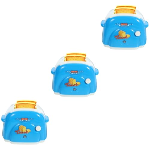 ibasenice 3 STK Simulations-Taschenlampe Spielzeug Für Küchengeräte Miniatur Spielhausspielzeug Mini-Toaster Toaster Maschine Spielzeug Puppenhauszubehör Künstlich Kind Plastik Vorgeben von ibasenice