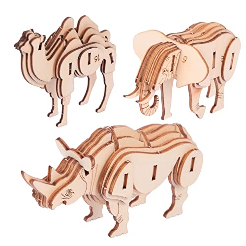 ibasenice 3-teiliges Tierpuzzle Mit Glatten Kanten – 3D-lernspielzeug Aus Holz – Bausatz – Spielzeug Mit Bauernhoftieren ibasenice 3-teiliges Tierpuzzle Mit Glatten Kanten – 3D-lernspielzeug Aus Holz – Bausatz – Spielzeug Mit Bauernhoftieren von ibasenice