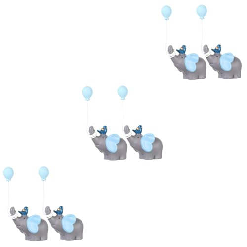 ibasenice 3 Sätze Elefantenpuppenverzierungen Klein Figur Kuchen Mini Hochzeit Elefant-cupcake-topper Kuchendeckel Aus Harz Desktop-tierstatue 2 Stücke * 3 ibasenice 3 Sätze Elefantenpuppenverzierungen Klein Figur Kuchen Mini Hochzeit Elefant-cupcake-topper Kuchendeckel Aus Harz Desktop-tierstatue 2 Stücke * 3 von ibasenice