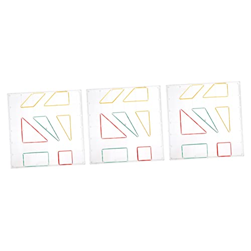 ibasenice 3 Sätze Geometrisches Nagelbrett für Teilig Kunststoff Lernspielzeug für Geometrische Formen Montessori Material für Kindergarten und Grundschule ibasenice 3 Sätze Geometrisches Nagelbrett für Teilig Kunststoff Lernspielzeug für Geometrische Formen Montessori Material für Kindergarten und Grundschule von ibasenice