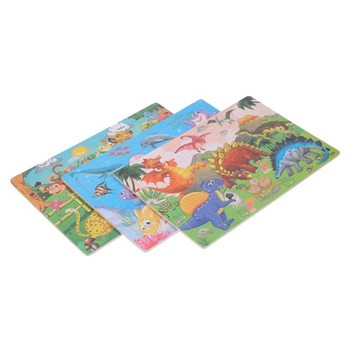 ibasenice 3 Sätze Holzpuzzle für Kleinkinder Teiliges Bunte Tier und Dinosaurier Motive Robustes Holzlernspielzeug für Frühkindliche Pädagogisches Cartoon Puzzle zur Spielerischen Erkennung ibasenice 3 Sätze Holzpuzzle für Kleinkinder Teiliges Bunte Tier und Dinosaurier Motive Robustes Holzlernspielzeug für Frühkindliche Pädagogisches Cartoon Puzzle zur Spielerischen Erkennung von ibasenice