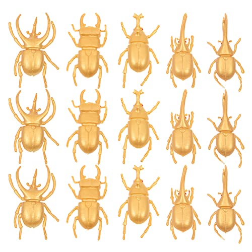 ibasenice 3 Sätze -Modell für kinderspielzeug Insekten bastelzeug Babyspielzeug gefälschter Insektenfiguren realistisches PVC Golden von ibasenice