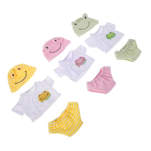 ibasenice 3 Sätze Puppenkleidung Wiederverwendbares Puppenkostüm einfaches Puppenshirt Basic-Puppen-T-Shirt Stoffbär-T-Shirt Stofftier-T-Shirt Bekleidungszubehör für Stofftiere Polyester von ibasenice