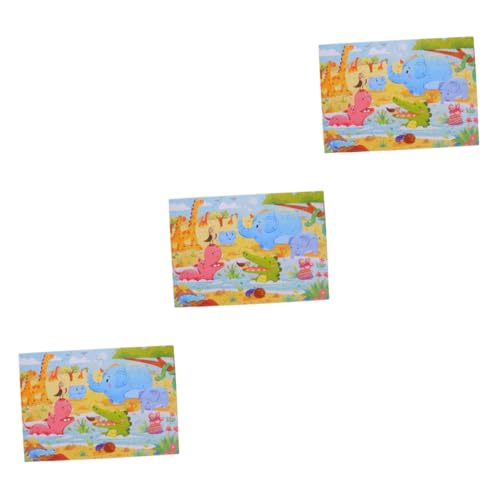 ibasenice 3 Sätze Puzzle für Kinder Kinderpuzzle Geschenk Puzzle der Lernspielzeug kinderbeschäftigung Reisespielzeug Kleinkind-Puzzle Spielzeug für Kinderspiele Rätselpapier Boden von ibasenice