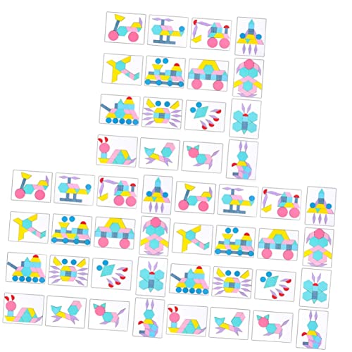ibasenice 3 Sätze Tangram Lernpuzzle aus Holz herausforderndes Rätsel interaktives Spielzeug Kinder Puzzle Kinderspielzeug Kinder rätsel Kleinkindpuzzles aus Holz Rätsel für Kinder hölzern von ibasenice