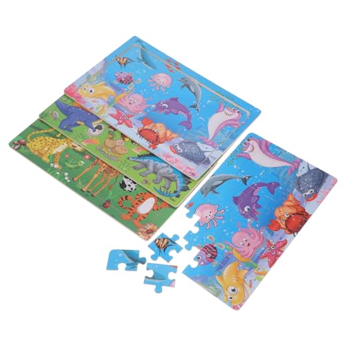 ibasenice 3 Sätze Teiliges Holzpuzzle mit Bunten Tiermotiven Fördert Feinmotorik und Hand Auge Koordination Leichtes Material Pädagogisches Lernspielzeug für Vorschulkinder Cartoon ibasenice 3 Sätze Teiliges Holzpuzzle mit Bunten Tiermotiven Fördert Feinmotorik und Hand Auge Koordination Leichtes Material Pädagogisches Lernspielzeug für Vorschulkinder Cartoon von ibasenice