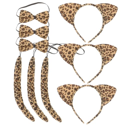 ibasenice 3 Sätze Teiliges Katzenohren Set mit Haarreif und Fliege für Kostümpartys und Cosplay Tierkostüm Zubehör für Jungen und Mädchen Gelb und Leopardenmuster ibasenice 3 Sätze Teiliges Katzenohren Set mit Haarreif und Fliege für Kostümpartys und Cosplay Tierkostüm Zubehör für Jungen und Mädchen Gelb und Leopardenmuster von ibasenice