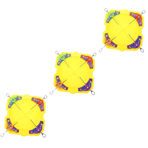 ibasenice Kinderspielzeug 3 Sätze Top-Battle-Disk interaktives Kreiselspielzeug Spielzeuge Gyroskop Spielzeug aus Holz lustiges Wettkampfspielzeug hölzern Jacke Zubehör Eltern-Kind von ibasenice
