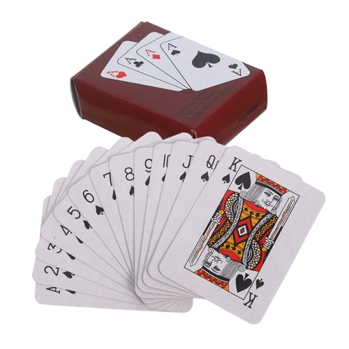 ibasenice 3 Satz Mini Spielkarten Kleine Pokerkarten im Handlichen Format Tragbares Kartenspiel für Party Games und Reisen als Partygeschenk und Unterhaltung für Unterwegs von ibasenice