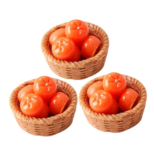 ibasenice Realistische Mini-Obst-Requisiten – 3 Sets Künstlicher Mini-früchte Zum Basteln Dekorieren Und Ausstellen Im Puppenhaus von ibasenice