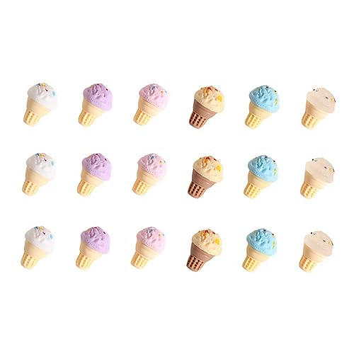 ibasenice 3 Sets Eiscreme Modell Kleines Eiscreme Eistüte Modell Simulation Dessert Modell Puppenhaus Lebensmittelzubehör Mini Eiscreme Wiederverwendbare Mini Eistüten Aus von ibasenice