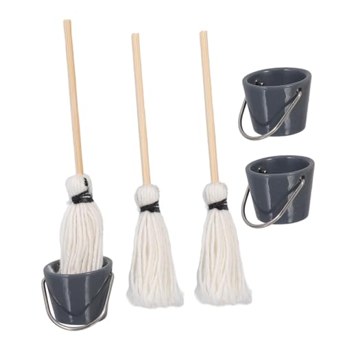 ibasenice Realistisches Mini-mopp-Eimer-Set Für Jungen Und Mädchen Puppenhaus-spielzeuggeschenk Für Mädchen ibasenice Realistisches Mini-mopp-Eimer-Set Für Jungen Und Mädchen Puppenhaus-spielzeuggeschenk Für Mädchen von ibasenice