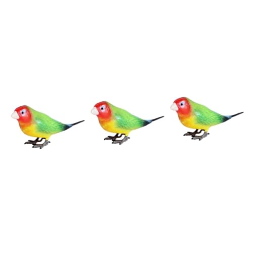 ibasenice 3 Stck. Papagei Modell simuliertes Papageienspielzeug Vögel basteln Desktop-Schmuck für Desktop-Dekoration Modell Einer Papageienfigur Lehrhilfe Plastik Colorful von ibasenice