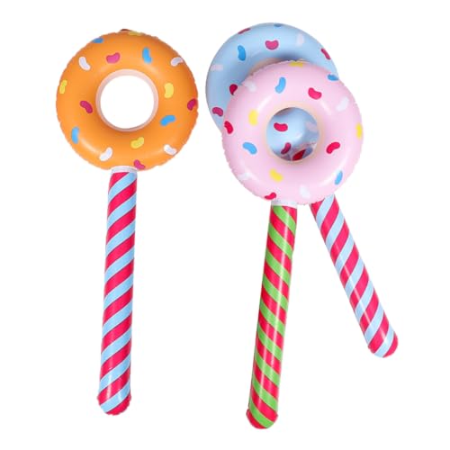 ibasenice Aufblasbare Donut-spielzeuge Geburtstagsparty-zubehör Donut-boom-stick Süßigkeiten-dekorationen Für Jungen Und Mädchen von ibasenice