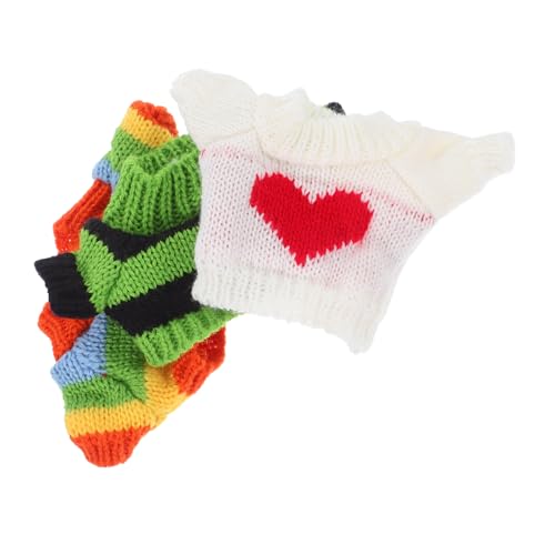 ibasenice 3 Stück Bärenpuppe süße Bärenkleidung Stofftierkostüm Plüschpuppenkostüm Plüschtier-Outfit Kleidung tragen ausgestopftes Tierspielzeug Stofftierkleidung Plüschpuppenkleidung Garn von ibasenice