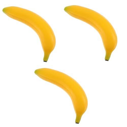 ibasenice 3 Stück Fruchtförmiges Percussion-Instrument Banane Shaker Musikalisches Kinderspielzeug Handliches Früchte-Musikinstrument für Kindergarten Schule und Geburtstagsgeschenk von ibasenice