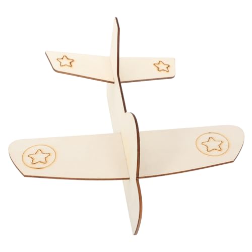 ibasenice Bastelflugzeug Aus Holz – 3 Stück Unfertige Babyflugzeug-spielzeuge – Malspielzeug – Holzflugzeugmodelle Für Kinder von ibasenice
