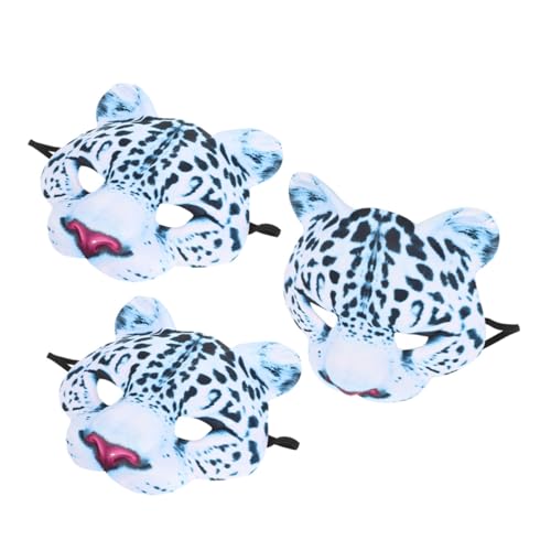 ibasenice 3 Stück Halloween Halbgesichtsmasken Leopard Design EVA Tiermaske für Karneval Maskerade Party Tierkostüm Zubehör Vielseitig Passend von ibasenice