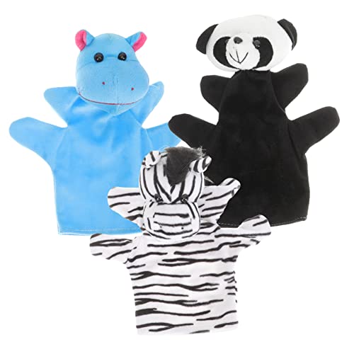 ibasenice 3 Stück Handpuppenspielzeug Tiere Handpuppe Pädagogische Handpuppe Handpuppen Für Puppentheater Für Cartoon-Tiere-Marionette Handpuppe Für Erwachsene Pp Baumwolle von ibasenice