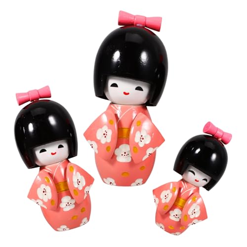 ibasenice 3 Stück Japanische Kimono-Puppe, Niedliche Puppe, Traditionelle Asiatische Puppe, Sushi-Shop-Dekoration von ibasenice