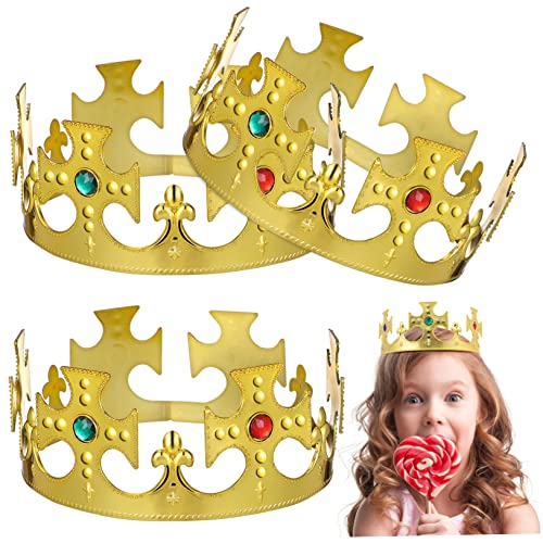 ibasenice Krone Kindergeburtstag 3er Set Goldene Geburtstagskrone Für Fun Party Hut Für Jungen Und Ädchen Glänzende Tiara Als Kindergeburtstagsdeko Ideales Party Accessoire Für Kleine Prinzen Und von ibasenice