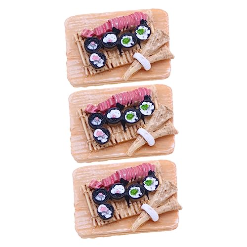 ibasenice 3 Stück Miniatur-Food-Spiel Requisiten Mini-küchenutensilien Mini- -Requisiten Künstliches Mini-Essen Mini -hausdekoration Küche Geschirr Miniaturszene Harz von ibasenice