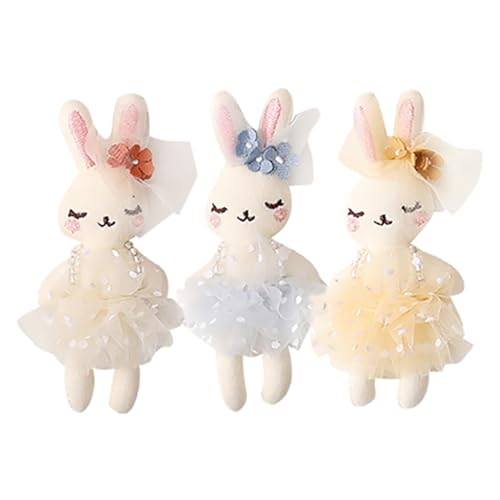 ibasenice 3 Stück Mit Baumwolle ausgestopfte Hasenpuppe Hase Gastgeschenke Kind klein Kaninchen Plüschtier plüschtiere Kaninchenmaterial zum Selbermachen Kaninchen selber Machen PP Baumwolle von ibasenice