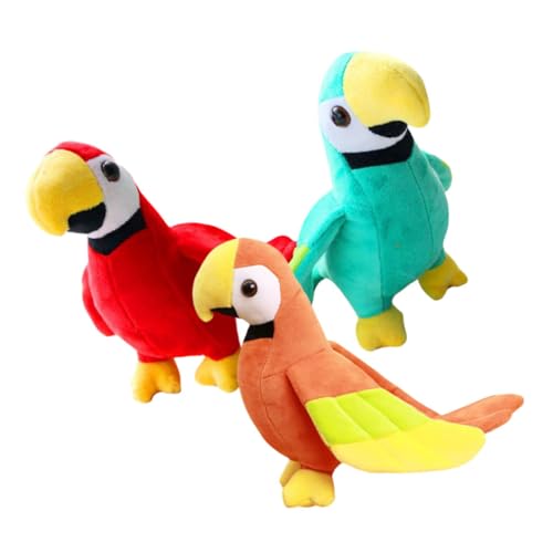 ibasenice 3 Stück Papagei Puppe simulierte Papageienpuppe süßes Papageienspielzeug Plüsch Papagei Cute Birds Bird Toys Simulation Papageienspielzeug gefülltes Papageienspielzeug PP Baumwolle von ibasenice