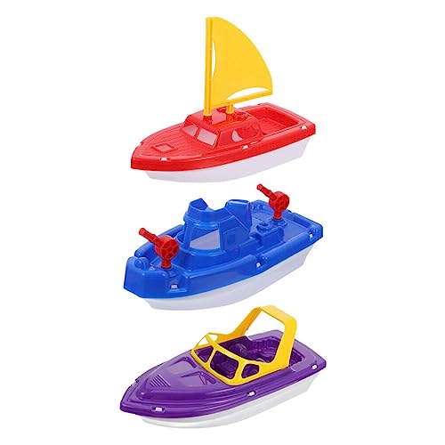 ibasenice 3st Schnellboot Baby Spielzeug Segelboot-badespielzeug Spielzeug Für Babys Rennboot Spielzeug Strandspielzeug Baby-Boot-Spielzeug Sommersand Plastik Kind Mädchen Spielzeugset von ibasenice
