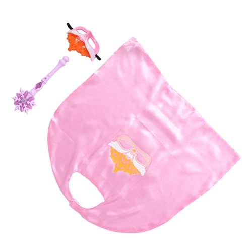 ibasenice 3 Stück Prinzessin Dress -up -Set Snowflake Princess Accessoires Kleinkind verkleiden Kostüme Capes Halloween-Cosplay-Kostüm Prinzessin Cape anziehen Zauberstäbe Kunststoff Rosa von ibasenice
