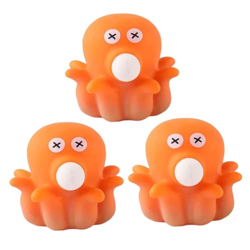 ibasenice 3 Stück Prise Musik für kinderspielzeug hühner Niedliches Fun Toy spielzeuge Tierspielzeug quetschen Squeeze sensorisches Orange von ibasenice
