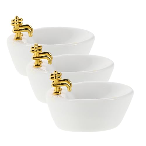 ibasenice 3 Stück Puppenhaus Badezimmerzubehör Dekor Miniatur Handwaschbecken Miniatur Waschbecken Badezimmer Waschbecken Ovales Badezimmer Zubehör Winziges ibasenice 3 Stück Puppenhaus Badezimmerzubehör Dekor Miniatur Handwaschbecken Miniatur Waschbecken Badezimmer Waschbecken Ovales Badezimmer Zubehör Winziges von ibasenice