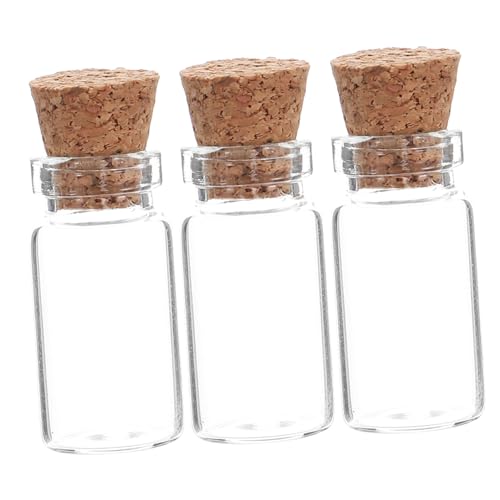 ibasenice 3 Stück Puppenhaus Glasflasche für kinderspielzeug Toys for spielzeuge für puppenstubenmöbel Mini-Lebensmittelgläser Puppenhaus-Ornament hölzern von ibasenice