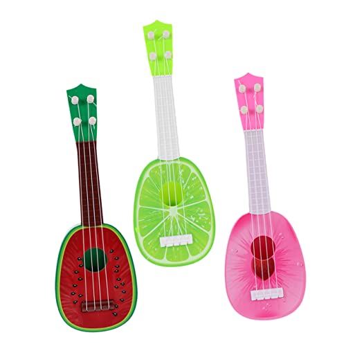 ibasenice 3 Saiten musikalische Spielzeuggitarre musikalische spielzeuge für Babies Baby musikspielzeug Spielset für Kinder Spielzeug für Kinder Kindergitarren Instrumentenspielzeug von ibasenice