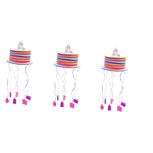 ibasenice 3 Stück Schnur Kleine Kuchen-Piñatas Spielzeug dekorative Requisiten für Partys Baseball-Party-Dekorationen Laterne Geburtstagsparty-Zubehör Geburtstagsfeier Piñata Mini schmücken von ibasenice
