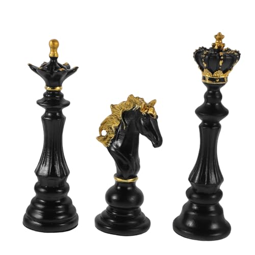 ibasenice 3 Stück Simuliertes Schach Tischschrankanordnung Wohnkulturstatuen Intellektuelles Schachbrett Kunstharz Schwarz ibasenice 3 Stück Simuliertes Schach Tischschrankanordnung Wohnkulturstatuen Intellektuelles Schachbrett Kunstharz Schwarz von ibasenice