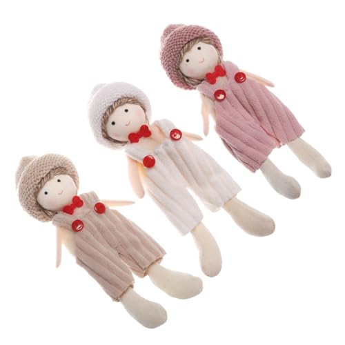 ibasenice 3 Stücke Stricken Junge Puppe Spielzeug Entzückende Kinder Puppe Für Wohnkultur Handgemachte Stricken Puppe Hosenträger Hose von ibasenice