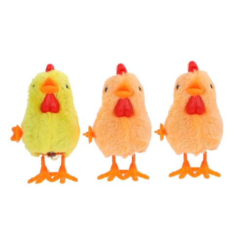 ibasenice 3 Stück Teiliges Aufziehspielzeug Kleine Hüpfende Küken Wind Up für Osterparty Deko Niedliche Handliche Tierfiguren Bunte Geschenkideen Zufällige Farbe von ibasenice