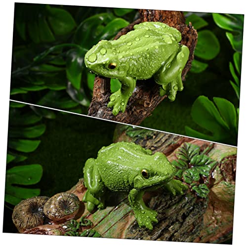 ibasenice 3 Stück Teiliges Froschfiguren aus Langlebigem Material Realistische Miniaturfrösche für Schreibtischdekoration Lernspielzeug und Kreative Wohnraumgestaltung Detailreiche und von ibasenice