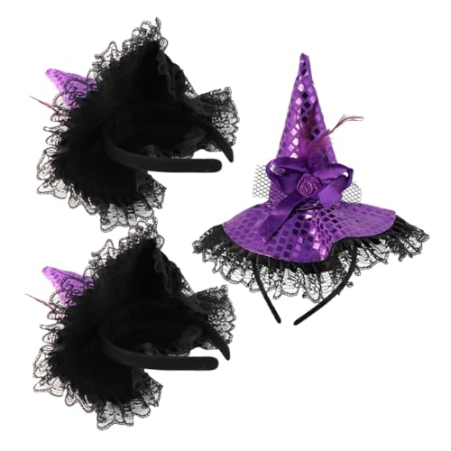 ibasenice 3 Stück Teiliges Hexenhut Haarreif Leichte Halloween Haaraccessoires Komfortable Kopfbedeckung für Damen und Vielseitig für Party und Cosplay Weiches Material Tragbar und Einfach ibasenice 3 Stück Teiliges Hexenhut Haarreif Leichte Halloween Haaraccessoires Komfortable Kopfbedeckung für Damen und Vielseitig für Party und Cosplay Weiches Material Tragbar und Einfach von ibasenice