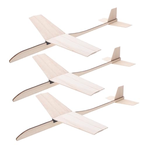ibasenice 3 Stück Teiliges Holzflugzeug Unfertiger DIY Holzgleiter Bausatz für Kreatives Flugzeug Modell zum Bemalen für Schulprojekte Familienaktivitäten und Partys von ibasenice