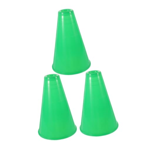 ibasenice 3 Stück Teiliges Kunststoff Megaphon Lautstärker für Sportveranstaltungen Langlebiges Pp-material Klare Sprachverstärkung Leicht und Tragbar für Outdoor Spiele und Partys Grün von ibasenice