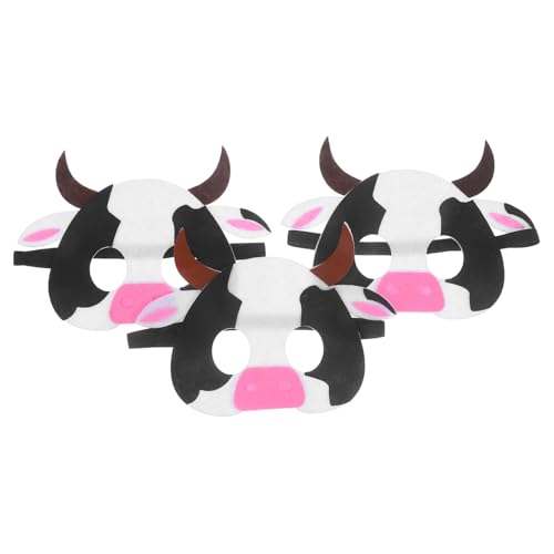 ibasenice 3 Stück Teiliges Niedliche Kuh Tiermasken aus Vliesstoff Wiederverwendbar Atmungsaktiv Leicht für Kinderparty Kindergarten Halloween Karneval Kostüm ibasenice 3 Stück Teiliges Niedliche Kuh Tiermasken aus Vliesstoff Wiederverwendbar Atmungsaktiv Leicht für Kinderparty Kindergarten Halloween Karneval Kostüm von ibasenice