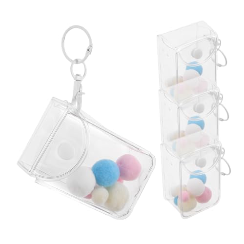 ibasenice 3 Stück Transparente PVC Figurentaschen Minimalistische Aufbewahrungstaschen für Mini Figuren Vielseitige Tragemöglichkeiten als Umhänge oder Handtasche für Sammler und Ausflüge von ibasenice